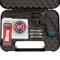 CROSMAN Vigilante 12g co2 air pistol revolver 6 inch barrel fires .177 calibre 10 shot pellet, 6 shot steel 4.5mm BB Starter Kit