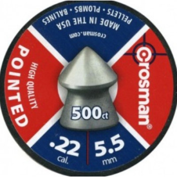 CROSMAN Pointed Hunting .22 calibre air gun pellets 14.30 grains tin of 500