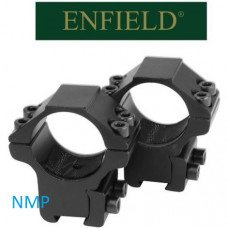 Enfield mounts 9 to 11mm dove tail aluminium 2 piece Medium mounts with arrester pin for 1 inch scopes