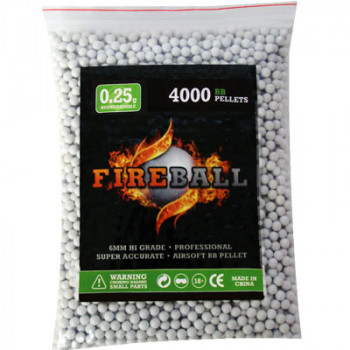 6mm 0.20g BB Polished White Polished high grade FireBall Performance Airsoft Pellets Biodegradable 0.20g 4000 bag