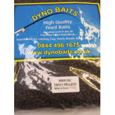 HIGH OIL 4.5mm Mini TROUT PELLETS ( DYNO BAITS ) 750g