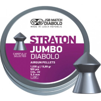 JSB Exact Straton Jumbo Pellets 5.50mm .22 Calibre 15.89 grain Tin of 500