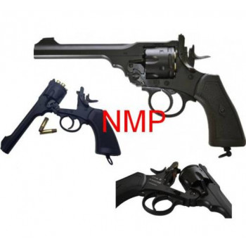 Webley MKVI Service 6 inch Revolver 12g co2 Air Pistol .22 calibre Pellet version .455 Black Finish